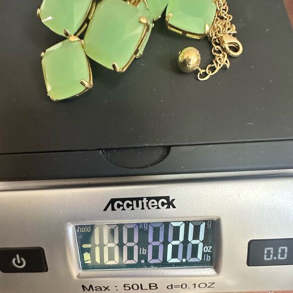 Kate Spade Shaken Not Stirred Necklace Green Statement Jewelry Preppy Designer - Picture 9 of 10